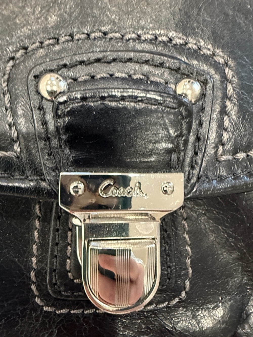 Coach Classic Black Leather Crossbody Bag - Picture 2 of 13